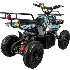 Cuatrimoto Montable Motor A Gasolina 49cc Niños 45km/h Color Azul