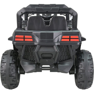 Montable Buggy Luces Sonido Musica Mp3 Carrito Electrico 12v Blanco