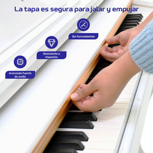 Piano Teclado Electrico 88 Teclas Digital 15v 3a 900 Ritmos