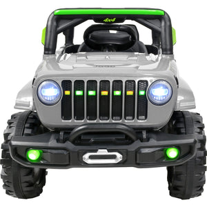 Camioneta Montable Electrica 12v 2 Motores Niño Control Usb Color Gris