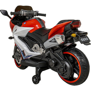 Motocicleta Montable Electrica Deportiva Niño Luces Musica Color Rojo