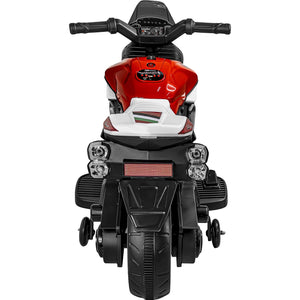 Moto Montable Eléctrica Roja Con Luz Y Claxon Color Rojo