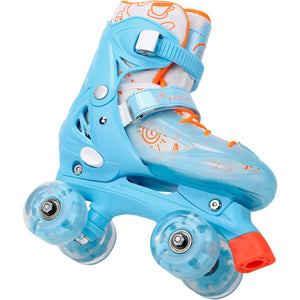 Patines De 4 Ruedas Ajustable Niño Niña Rueda Led 18-23 Cm
