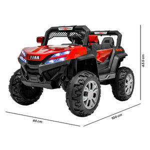 Montable Buggy Luces Sonido Musica Mp3 Carrito Electrico 12v Rojo