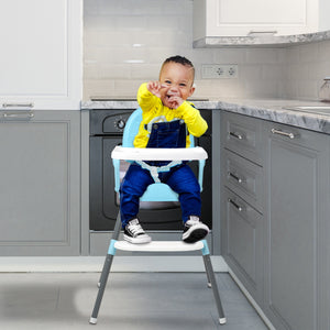 Silla Periquera Alta Bebe 3 En 1 Plegable Bandeja Ajustable