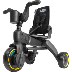 Triciclo Carriola Plegable Portatil Niños 1-5 Años 4 En 1 Color Negro