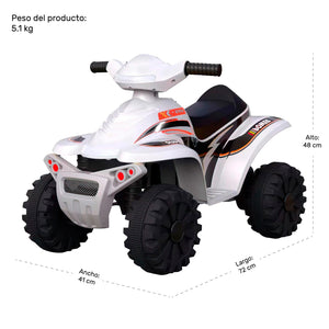 Cuatrimoto Montable Eléctrica 6v Moto Niño Musical Luz