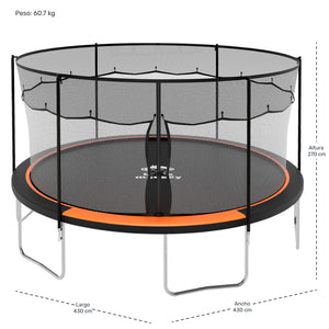 Brincolin Trampolin Doble Red Rudo Familiar 14ft Tumbling