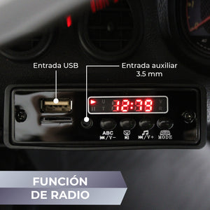 Montable Electrico Tipo Mercedes 12v con Control Remoto y Luces Negro
