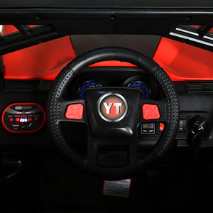 Carro Montable Buggy Eléctrico Con Luces, Música Y Control Color color Rojo