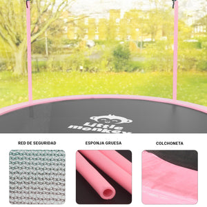 Trampolin Brincolin Tombling 10 Pies 3mts Rosa Red Seguridad
