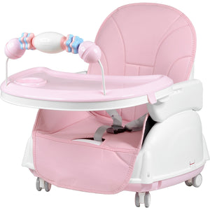 Silla Alta Periquera 3 En 1 Bebe Ajustable Comer Rosa