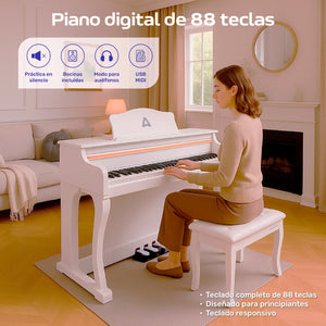 Piano Teclado Electrico 88 Teclas Digital 15v 3a 900 Ritmos