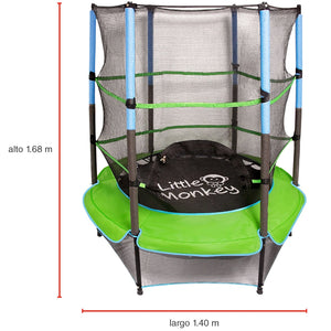 Trampolin Brincolin Individual 1.4m (4.59 pies) para Niños Color Verde
