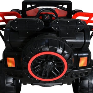 Carro Montable Buggy Eléctrico Con Luces, Música Y Control Color color Rojo