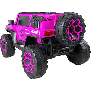 Carro Montable Electrico Control Remoto 4x4 Musica Bluetooth Fucsia