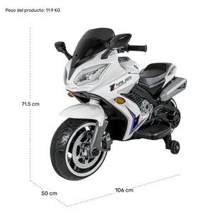 Motocicleta Montable Electrica Deportiva Niño Luces Musica