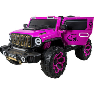 Carro Montable Electrico Control Remoto 4x4 Musica Bluetooth Fucsia