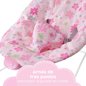 Bouncer Rosa Silla Mecedora para bebé Vibradora Bebe Con Juguetes Portatil