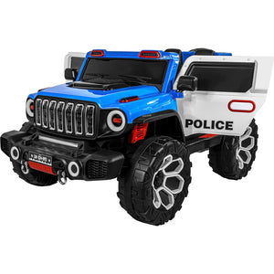 Carro Montable Electrico Control Remoto 4x4 Policia Musica Bluetooth