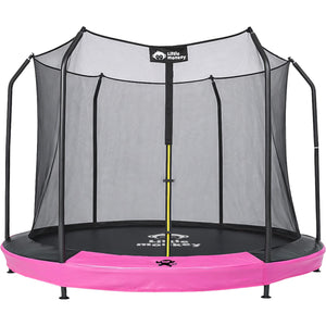 Trampolin 10ft 3m Brincolin Seguridad Empotrado Malla Lona De Salto Negro Cobertor De Resortes Rosa