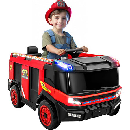 Montable Camión Bombero 12v Luces, Sonido Y Función De Agua