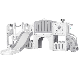 Juego Infantil Tobogan Resbaladilla Centro Juegos 10 En 1 Color Gris (Copy)