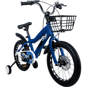 Bicicleta Infantil Niños Azul Rodada 16 Ruedas Entrenamiento Azul Cromo