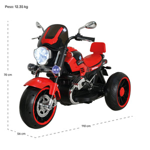 Moto Eléctrica Blanca Montable Para Niños De 2 A 5 años Color rojo