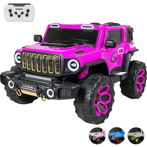 Carro Montable Electrico Control Remoto 4x4 Musica Bluetooth Fucsia