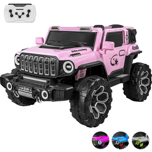 Carro Montable Electrico Control Remoto 4x4 Musica Bluetooth Color Rosa