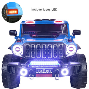Carro Montable Electrico Control Remoto 4x4 Policia Musica Bluetooth