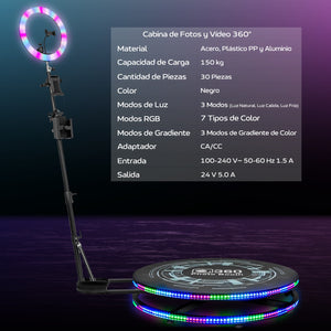 Cabina Foto Video 360° Photobooth 100 Cm Control Automatica Audiotek