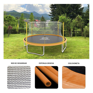 Trampolin Brincolin 12 Pies (3.65 m) para Niños Reforzado con Red