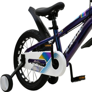 Bicicleta Infantil Niños Azul Rodada 16 Ruedas Entrenamiento Azul Cromo