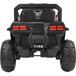 Carro Montable Buggy Electrico Luces Musica Usb Control Color Rosa