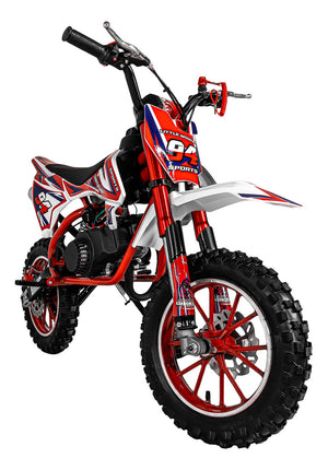 Moto Cross Pocket Montable Niños Motor Gasolina 45km/h Roja