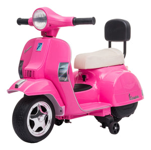 Moto Vespa Eléctrica Montable Niña Ajustable Clásica Rosa 6v