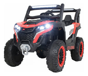 Montable Electrico Buggy Luces Led Niños Control Remoto Color Rojo