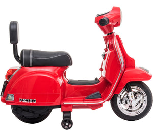 Moto Vespa Eléctrica Montable Niña Ajustable Clásica Rojo 6v