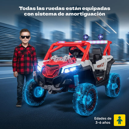 Camioneta Montable Electrica Buggy 6v Niños Control Remoto Rojo