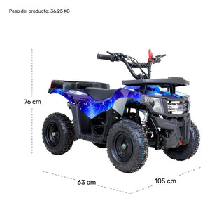 Mini Cuatrimoto Atv Niños Montable 49cc Motor Gasolina Azul