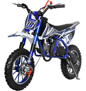 Moto Cross Pocket Montable Niños Motor Gasolina 45km/h Azul