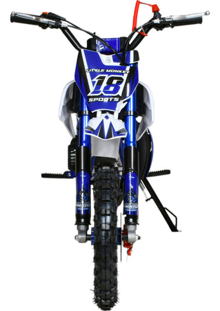 Moto Cross Pocket Montable Niños Motor Gasolina 45km/h Azul
