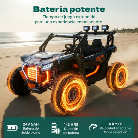 Montable Electrico Buggy 4x4 Todo Terreno 24v 2 Pasajeros