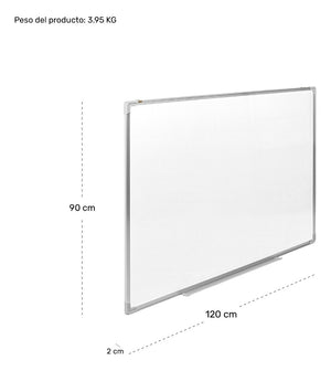 Pizarron Blanco Escolar 120x90cm Marcadores Borrador Imanes