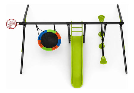 Columpio Infantil Estacion Juego 4en1 Trampolin Resbaladilla Negro