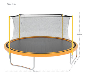 Trampolin Brincolin 14 Pies (4.27 m) para Niños Reforzado con Red