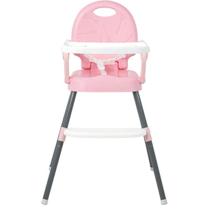 Silla Periquera Alta Bebe Plegable 3 En 1 Bandeja Ajustable