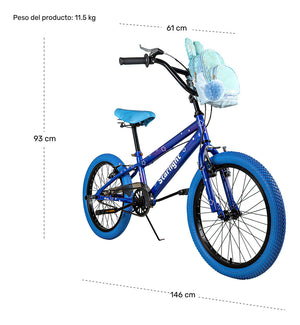 Bicicleta Infantil Rodada 20 Niños Bici Starlight Color Azul